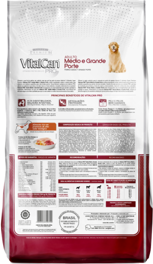 Ração Seca VitalCan Pro para Cães Adultos Porte Médio 15kg