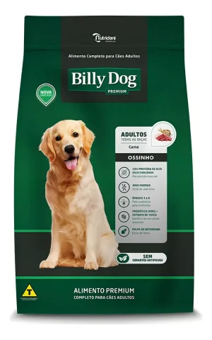 Billy Dog Ossinho Ração Para Cães Sabor Carne 15kg