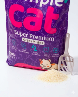 Areia higiênica Simple Cat grãos Mistos biodegradavel 4kg