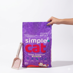 Areia higiênica Simple Cat grãos Finos biodegradavel 8kg