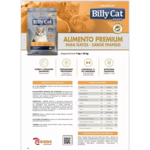 Ração Billy Cat Select Frango para gatos 10kg