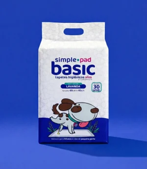 Tapete Higiênico para Cães 60x60cm – Simple Pad Basic Aroma de Lavanda - 30 unid.