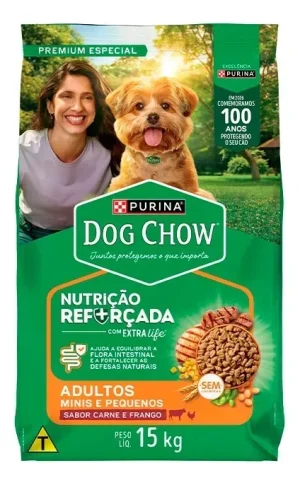 Dog Show adultos raças mini e pequenas 15kg carne e frango